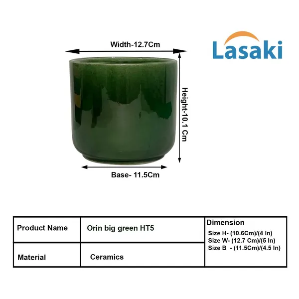 Orin_5D_Green_Ht5_Ceramic_Pots_For_Indoor_Plants,_Planters,Gamla,Outdoor,Balcony,Home,Round,Garden,_Office_Decor,Succulent(H_-_11.5_X_D_-_13_Cm)