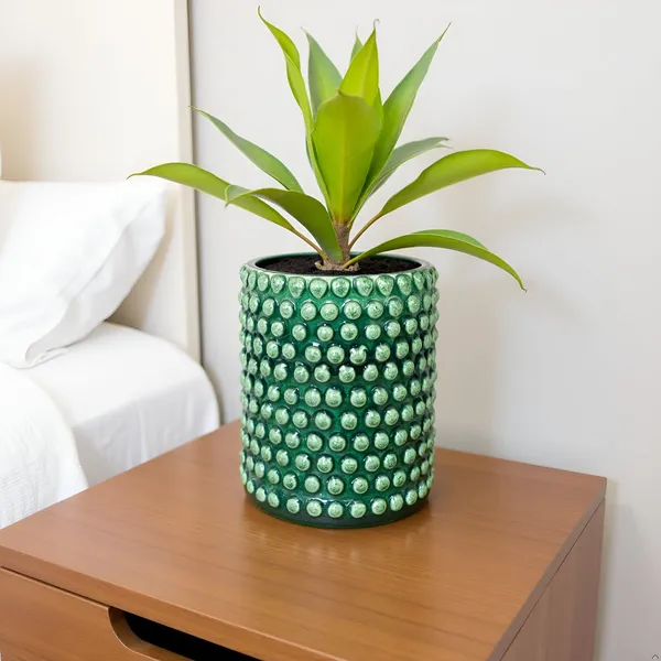 Bubble_Big_Green_Ht5_Ceramic_Pots_For_Indoor_Plants,_Planters,Gamla,Outdoor,Balcony,Home,Round,Garden,_Office_Decor,Succulent(H_-_15_X_D_-_13_Cm)