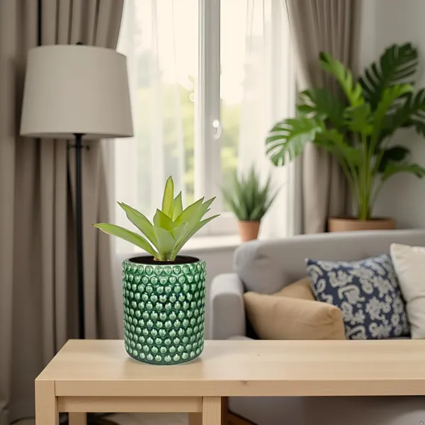 Bubble_Big_Green_Ht5_Ceramic_Pots_For_Indoor_Plants,_Planters,Gamla,Outdoor,Balcony,Home,Round,Garden,_Office_Decor,Succulent(H_-_15_X_D_-_13_Cm)