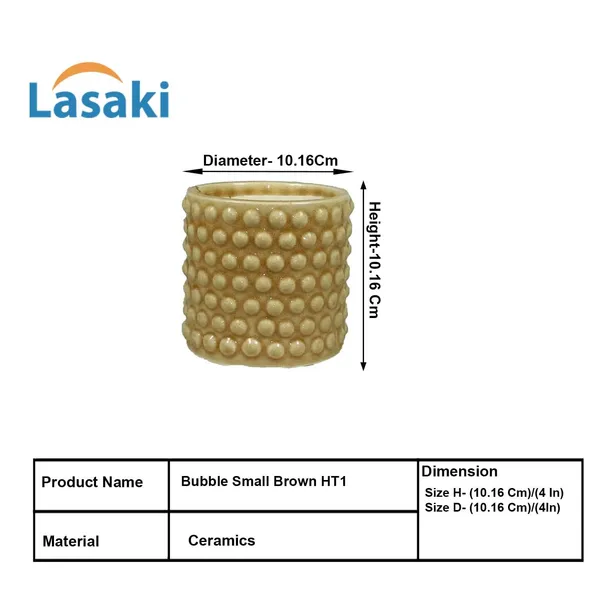 Bubble_Small_Brown__Ceramic_Pots_For_Indoor_Plants,_Planters,Gamla,Outdoor,Balcony,Home,Round,Garden,_Office_Decor,Succulent(H_-_10_X_D_-_10_Cm)