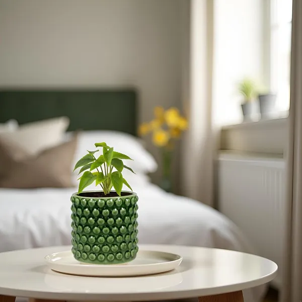 Bubble_Small_Green_Ht5_Ceramic_Pots_For_Indoor_Plants,_Planters,Gamla,Outdoor,Balcony,Home,Round,Garden,_Office_Decor,Succulent(H_-_10_X_D_-_10_Cm)