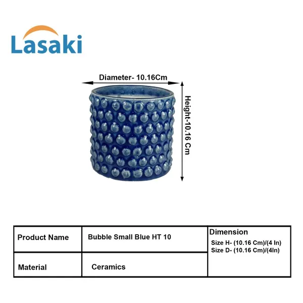 Bubble_Small_Blue_0_Ceramic_Pots_For_Indoor_Plants,_Planters,Gamla,Outdoor,Balcony,Home,Round,Garden,_Office_Decor,Succulent(H_-_10_X_D_-_10_Cm)