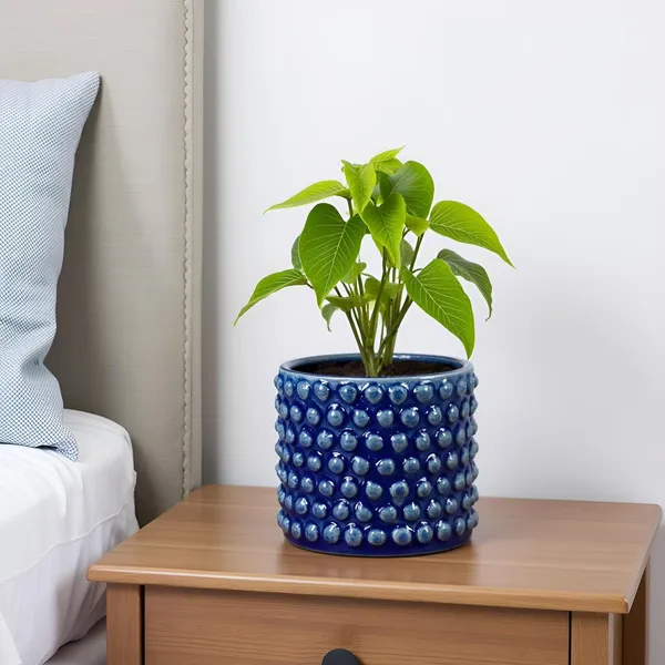 Bubble_Small_Blue_0_Ceramic_Pots_For_Indoor_Plants,_Planters,Gamla,Outdoor,Balcony,Home,Round,Garden,_Office_Decor,Succulent(H_-_10_X_D_-_10_Cm)