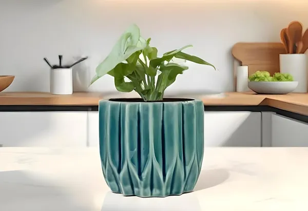 Montra_Blue_0_Ceramic_Pots_For_Indoor_Plants,_Planters,Gamla,Outdoor,Balcony,Home,Round,Garden,_Office_Decor,Succulent(H_-_10.5_X_D_-_12.5_Cm)