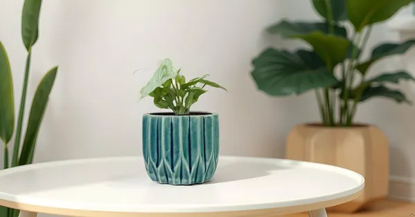 Montra_Blue_0_Ceramic_Pots_For_Indoor_Plants,_Planters,Gamla,Outdoor,Balcony,Home,Round,Garden,_Office_Decor,Succulent(H_-_10.5_X_D_-_12.5_Cm)