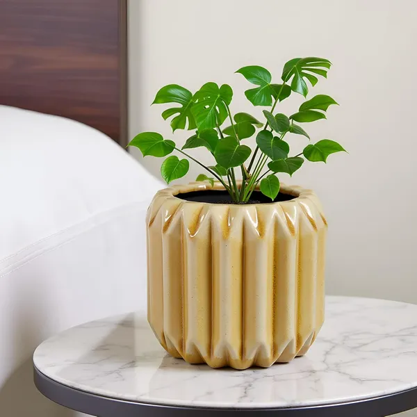 Kavira_Brown__Ceramic_Pots_For_Indoor_Plants,_Planters,Gamla,Outdoor,Balcony,Home,Round,Garden,_Office_Decor,Succulent(H_-_11_X_D_-_12_Cm)