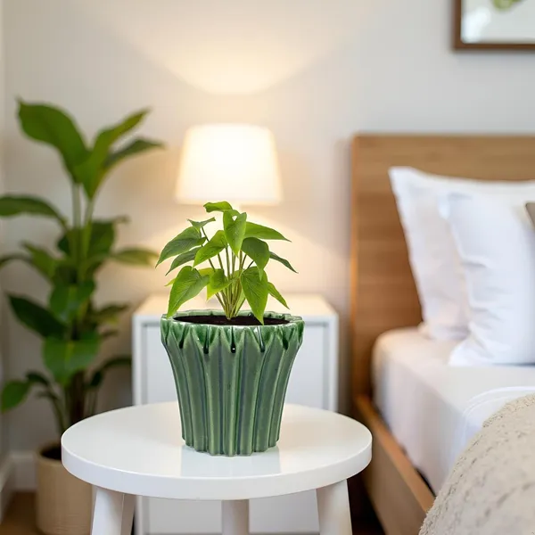 Flory_Green_Ht5_Ceramic_Pots_For_Indoor_Plants,_Planters,Gamla,Outdoor,Balcony,Home,Round,Garden,_Office_Decor,Succulent(H_-_14_X_D_-_15_Cm)