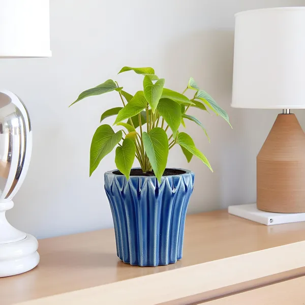 Flory_Blue_0_Ceramic_Pots_For_Indoor_Plants,_Planters,Gamla,Outdoor,Balcony,Home,Round,Garden,_Office_Decor,Succulent(H_-_14_X_D_-_15_Cm)