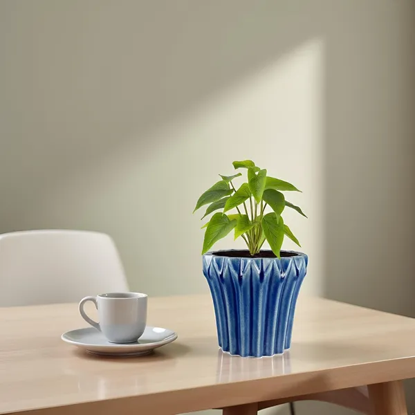 Flory_Blue_0_Ceramic_Pots_For_Indoor_Plants,_Planters,Gamla,Outdoor,Balcony,Home,Round,Garden,_Office_Decor,Succulent(H_-_14_X_D_-_15_Cm)