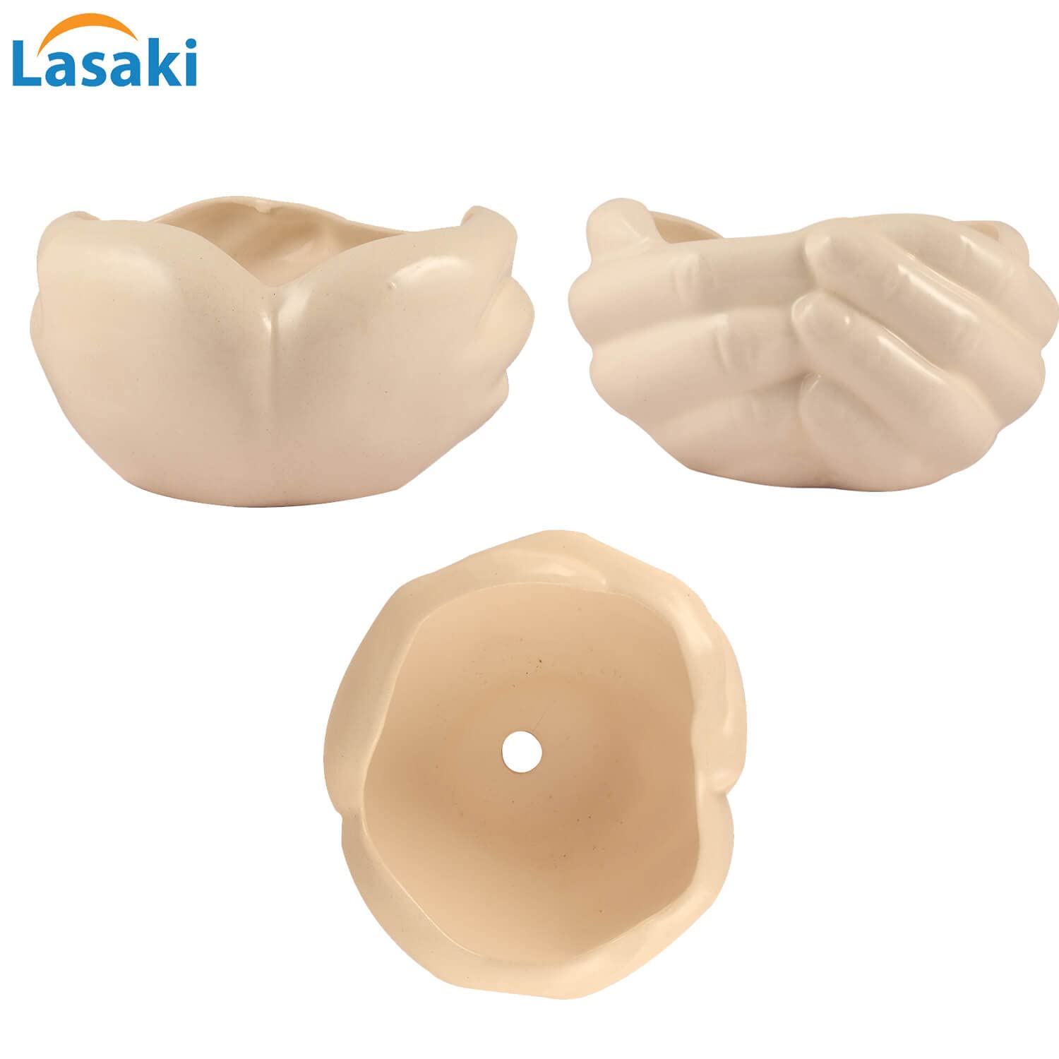Hand_Green_Ht5_Ceramic_Pots_For_Indoor_Plants,_Planters,Gamla,Outdoor,Balcony,Home,Round,Garden,_Office_Decor,Succulent(L_-_19.5_X_W_-_16_X_H_-_10_Cm)