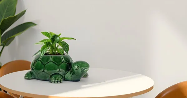 Tortoise_Green_Ht5_Ceramic_Pots_For_Indoor_Plants,_Planters,Gamla,Outdoor,Balcony,Home,Round,Garden,_Office_Decor,Succulent(L_-_19.5_X_W_-_13.5_X_H_-_7_Cm)
