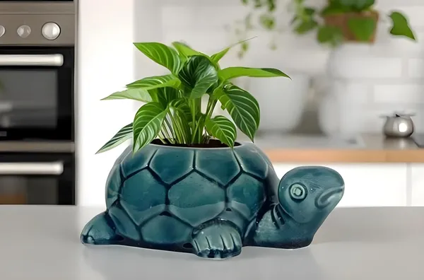 Tortoise_Blue_0_Ceramic_Pots_For_Indoor_Plants,_Planters,Gamla,Outdoor,Balcony,Home,Round,Garden,_Office_Decor,Succulent(L_-_19.5_X_W_-_13.5_X_H_-_7_Cm)