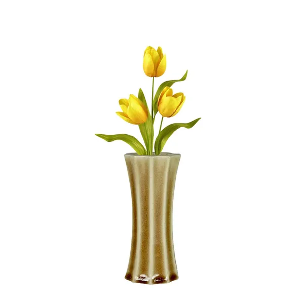 Vanya_Big_Vase_Brown__Ceramic_Flower_Vase_For_Living_Room,_Bedroom,_Dining_Table,_Home_Decoration,_Artificial_Flowers_(D-_7_X_H_-_15_Cm)