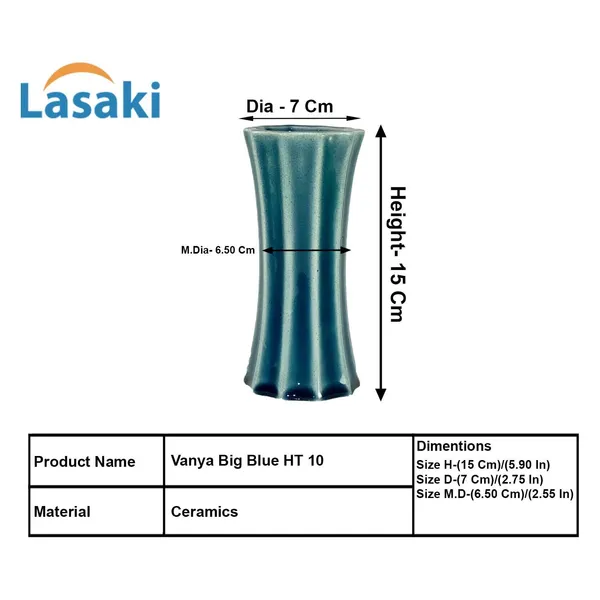 Vanya_Big_Vase_Blue_0_Ceramic_Flower_Vase_For_Living_Room,_Bedroom,_Dining_Table,_Home_Decoration,_Artificial_Flowers_(D-_7_X_H_-_15_Cm)