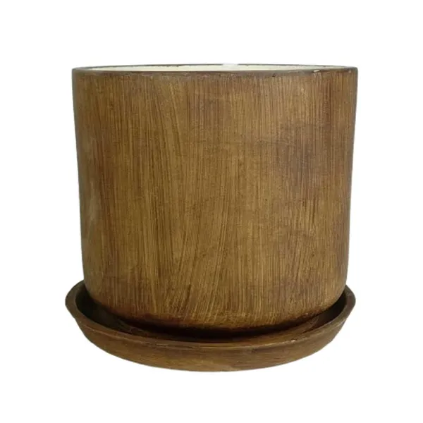 Orin_5D_Antique_With_Plate_R4_Antique_Ceramic_Pots_For_Indoor_Plants,Planters,Flower,Gamla,Outdoor,Balcony,Home,Garden,Decor(Pot-H-11.5_X_D-12.5_Cm,Plate-H-2Xd-13Cm)