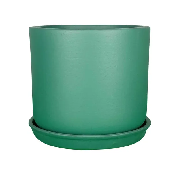 Orin_5D_Deep_Jungle_With_Plate_R4_Deep_Jungle_Ceramic_Pots_For_Indoor_Plants,Planters,Flower,Gamla,Outdoor,Balcony,Home,Garden(Pot-H-11.5_X_D-12.5_Cm,Plate-H-2Xd-13Cm)