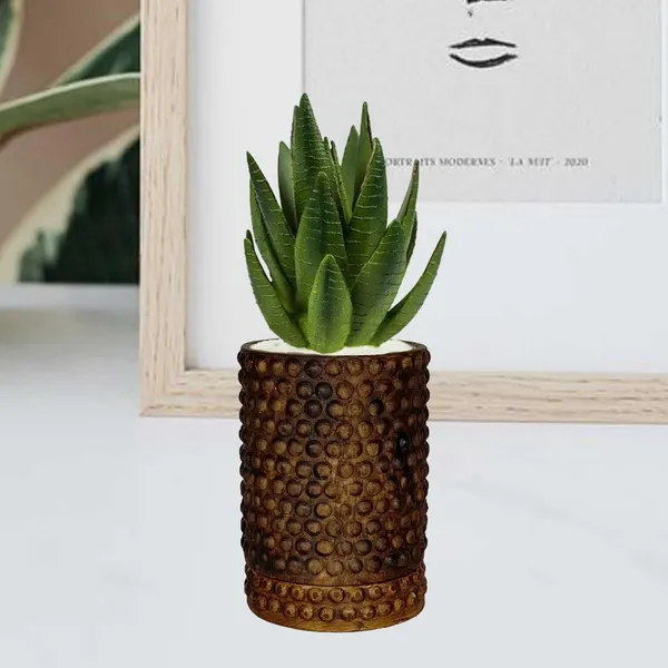 Bubble_Big_Antique_With_Tray_Bubble_Big_Antique_Ceramic_Pots_For_Indoor_Plants,Planters,Flower,Gamla,Outdoor,Balcony,Home,Garden,Decor(Pot-H-15_X_D-13_Cm,Plate-H-3Xd-13Cm)
