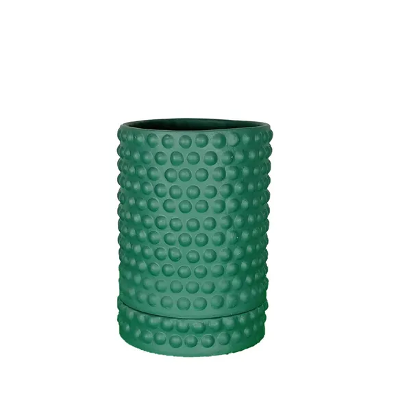 Bubble_Big_Deep_Jungle_With_Tray_Bubble_Big_Deep_Jungle_Ceramic_Pots_For_Indoor_Plants,Planters,Flower,Gamla,Outdoor,Balcony,Home(Pot-H-15_X_D-13_Cm,Plate-H-3Xd-13Cm)