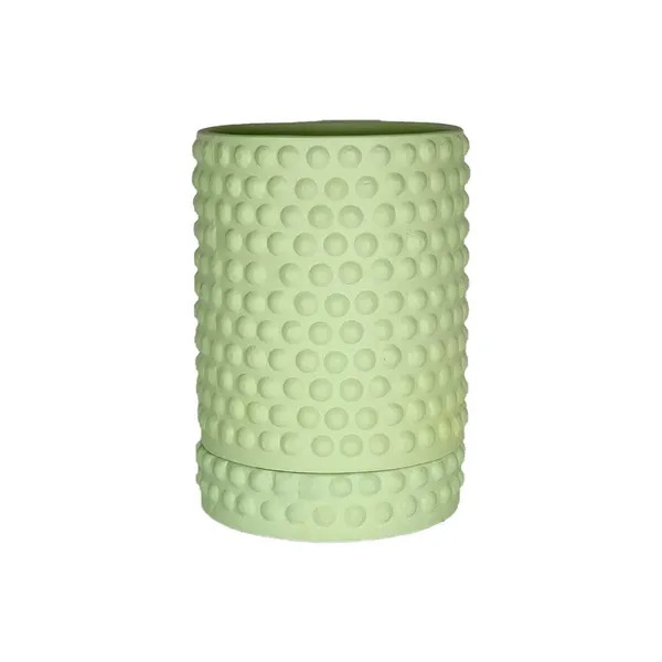 Bubble_Big_Mint_With_Tray_Bubble_Big_Mint_Ceramic_Pots_For_Indoor_Plants,Planters,Flower,Gamla,Outdoor,Balcony,Home,Garden,Decor(Pot-H-15_X_D-13_Cm,Plate-H-3Xd-13Cm)