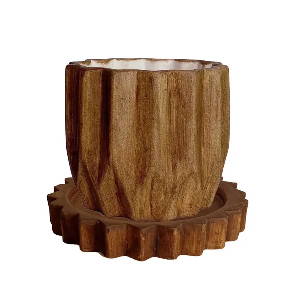Montra_Antique_With_Tray_Celty_Antique_Ceramic_Pots_For_Indoor_Plants,Planters,Flower,Gamla,Outdoor,Balcony,Home,Garden,Decor(Pot-H-10.5_X_D-12.5_Cm,Plate-H-2.5Xd-14.5Cm)