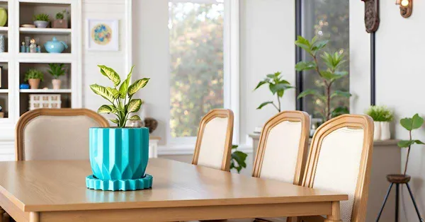 Montra_Aqua_With_Tray_Celty_Aqua_Ceramic_Pots_For_Indoor_Plants,Planters,Flower,Gamla,Outdoor,Balcony,Home,Garden,Decor(Pot-H-10.5_X_D-12.5_Cm,Plate-H-2.5Xd-14.5Cm)