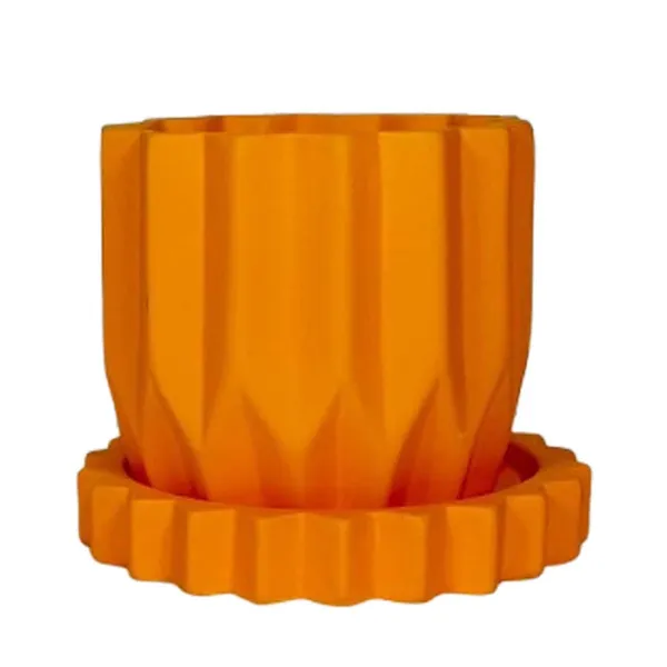 Montra_Lily_With_Tray_Celty_Lily_Ceramic_Pots_For_Indoor_Plants,Planters,Flower,Gamla,Outdoor,Balcony,Home,Garden,Decor(Pot-H-10.5_X_D-12.5_Cm,Plate-H-2.5Xd-14.5Cm)