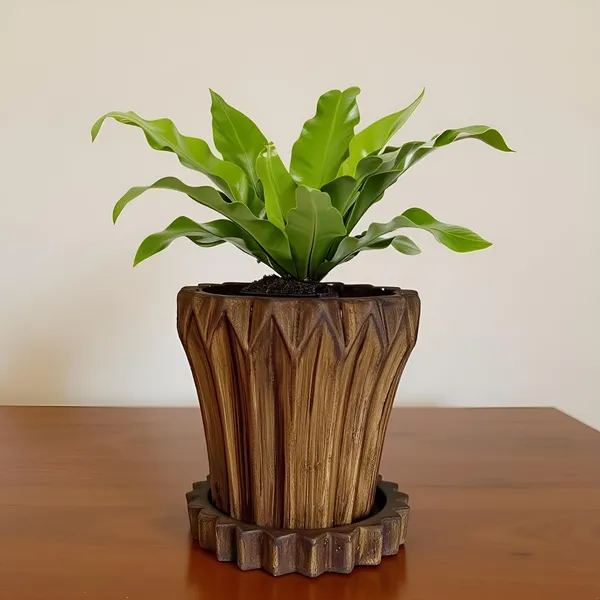 Flory_Antique_With_Tray_Celty_Antique_Ceramic_Pots_For_Indoor_Plants,Planters,Flower,Gamla,Outdoor,Balcony,Home,Garden,Decor(Pot-H-14_X_D-15_Cm,Plate-H-2.5Xd-14.5Cm)