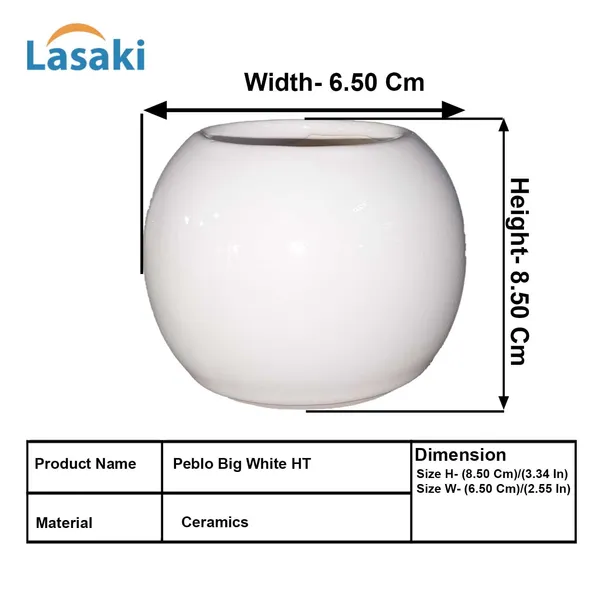 Peblo_Big_White_Ht_Ceramic_Pots_For_Indoor_Plants,_Planters,Gamla,Outdoor,Balcony,Home,Round,Garden,_Office_Decor,Succulent(H_-_8.5_X_D_-_11_Cm)