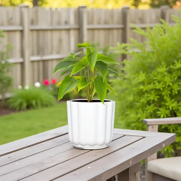 Flona_White_Ht_Ceramic_Pots_For_Indoor_Plants,_Planters,Gamla,Outdoor,Balcony,Home,Round,Garden,_Office_Decor,Succulent(H_-_11.5_X_D_-_12.5_Cm)