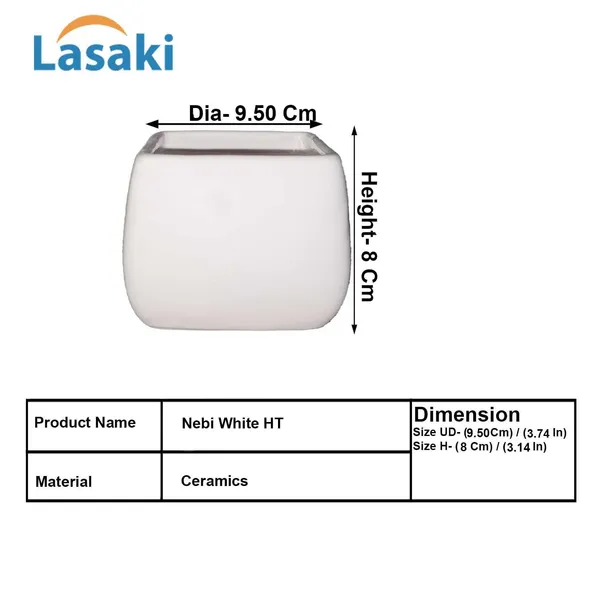Nebi_White_Ht_Ceramic_Pots_For_Indoor_Plants,_Planters,Gamla,Outdoor,Balcony,Home,Round,Garden,_Office_Decor,Succulent(L_-_9.5_X_W_-_9.5_X_H_-_8_Cm)