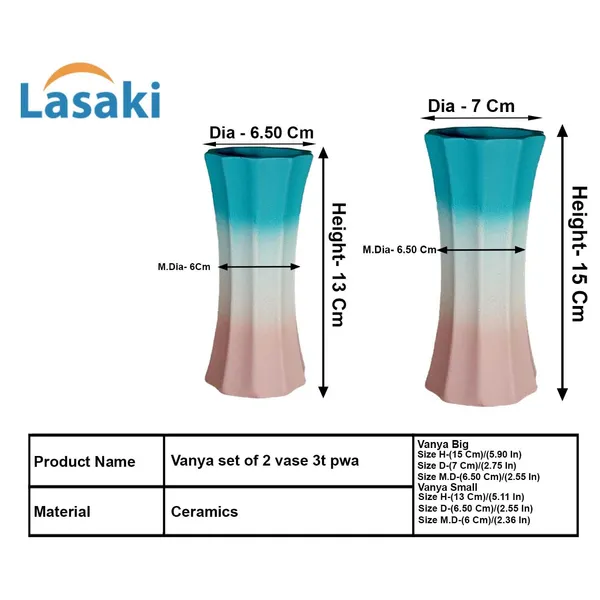 Vanya_Set_Of_2_Vase__Ceramic_Flower_Vase_For_Living_Room,Bedroom,Dining_Table,Home_Decoration,Artificial_Flowers|Big:D-_7_X_H_-_15_Cm,_Small:D-_6.5_X_H_-_13_Cm|