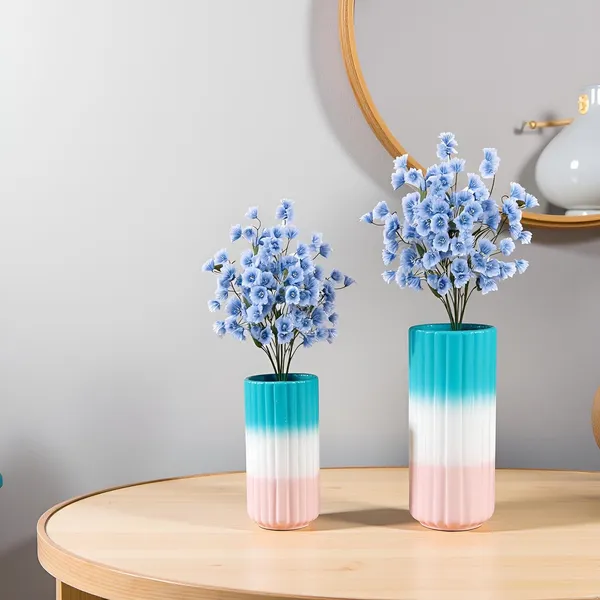 Ayla_Set_Of_2_Vase__Ceramic_Flower_Vase_For_Living_Room,Bedroom,Dining_Table,Home_Decoration,Artificial_Flowers|Big:D-_7_X_H_-_15_Cm,_Small:D-_6.5_X_H_-_13_Cm|