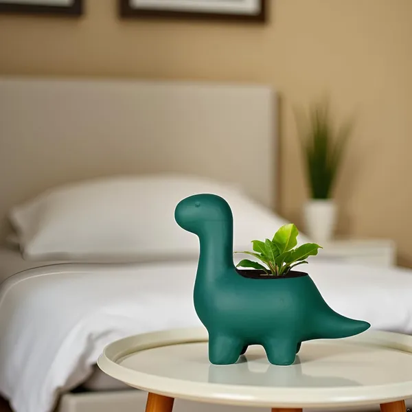Dino_Deep_Jungle_Ceramic_Pots_For_Indoor_Plants,_Planters,Gamla,Outdoor,Balcony,Home,Round,Garden,_Office_Decor,Succulent(L_-_14.5_X_W_-_7_X_H_-_12.5_Cm)