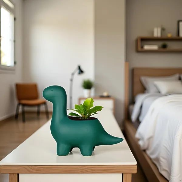 Dino_Deep_Jungle_Ceramic_Pots_For_Indoor_Plants,_Planters,Gamla,Outdoor,Balcony,Home,Round,Garden,_Office_Decor,Succulent(L_-_14.5_X_W_-_7_X_H_-_12.5_Cm)