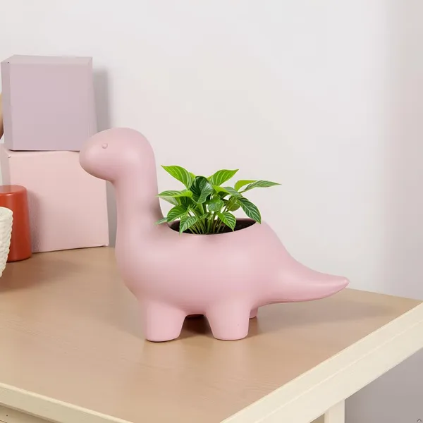 Dino_Evening_Rose_Ceramic_Pots_For_Indoor_Plants,_Planters,Gamla,Outdoor,Balcony,Home,Round,Garden,_Office_Decor,Succulent(L_-_14.5_X_W_-_7_X_H_-_12.5_Cm)