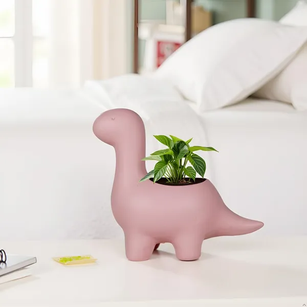 Dino_Evening_Rose_Ceramic_Pots_For_Indoor_Plants,_Planters,Gamla,Outdoor,Balcony,Home,Round,Garden,_Office_Decor,Succulent(L_-_14.5_X_W_-_7_X_H_-_12.5_Cm)