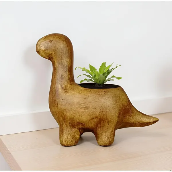Dino_Antique_Ceramic_Pots_For_Indoor_Plants,_Planters,Gamla,Outdoor,Balcony,Home,Round,Garden,_Office_Decor,Succulent(L_-_14.5_X_W_-_7_X_H_-_12.5_Cm)