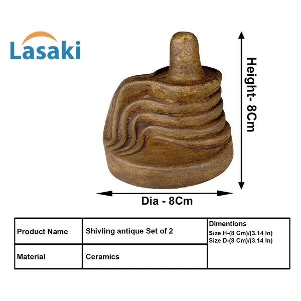 Shivling_Antique_Set_Of_2_Ceramic_Figurine_Showpiece_Artifact_Abstract_Animal_Statue_For_Indoor,_Home,_Office_Decor,(L_-_8_X_W_-_6.5_X_H_-_8_Cm)