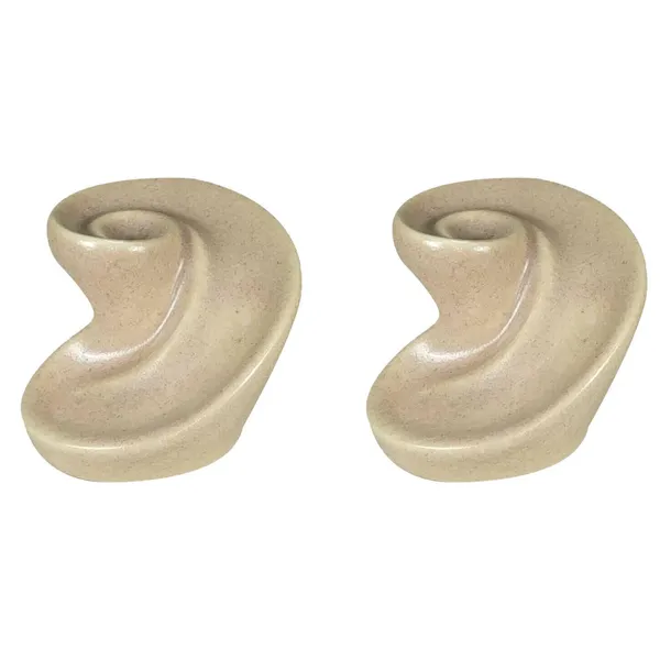 Ocean_Curl_Brown__Set_Of_2_Ceramic_Figurine_Showpiece_Artifact_Abstract_Animal_Statue_For_Indoor,_Home,_Office_Decor,(L_-_8_X_W_-_8_X_H_-_6_Cm)