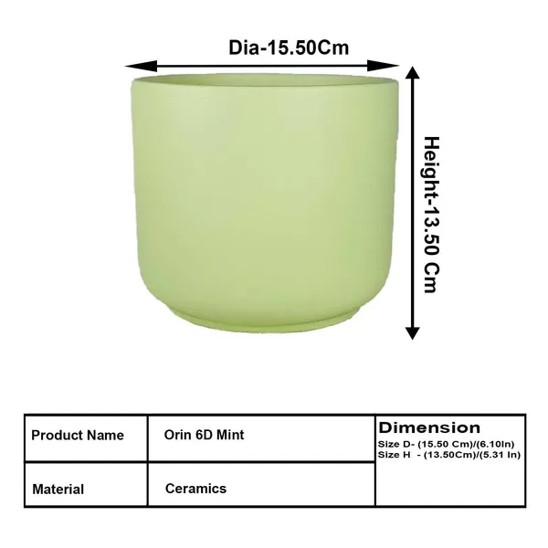 Orin_6D_Mint_Ceramic_Pots_For_Indoor_Plants,_Planters,Gamla,Outdoor,Balcony,Home,Round,Garden,_Office_Decor,Succulent(H_-_13.5_X_D_-_15.5_Cm)