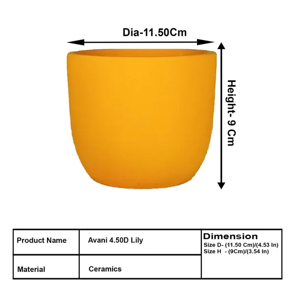 Avani_4.5D_Lily_Ceramic_Pots_For_Indoor_Plants,_Planters,Gamla,Outdoor,Balcony,Home,Round,Garden,_Office_Decor,Succulent(H_-_9_X_D_-_11.5_Cm)