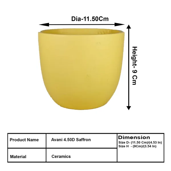 Avani_4.5D_Saffron_Ceramic_Pots_For_Indoor_Plants,_Planters,Gamla,Outdoor,Balcony,Home,Round,Garden,_Office_Decor,Succulent(H_-_9_X_D_-_11.5_Cm)