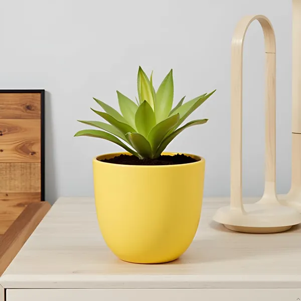 Avani_4.5D_Saffron_Ceramic_Pots_For_Indoor_Plants,_Planters,Gamla,Outdoor,Balcony,Home,Round,Garden,_Office_Decor,Succulent(H_-_9_X_D_-_11.5_Cm)
