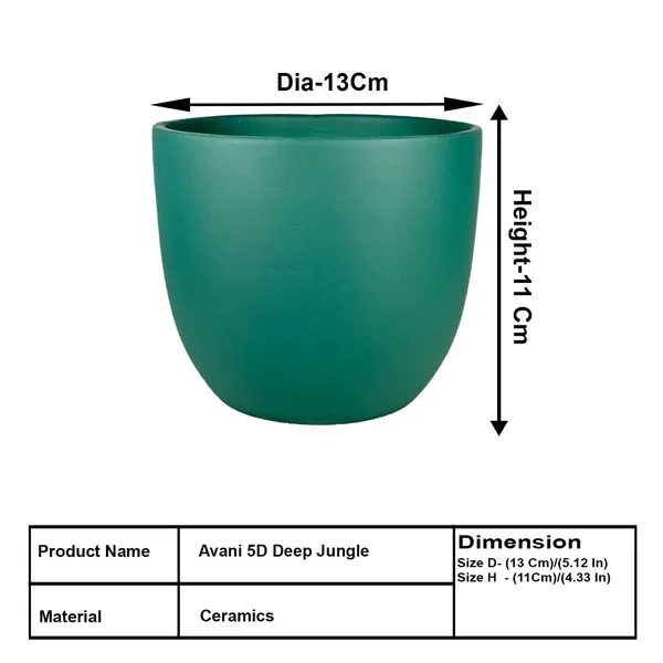 Avani_5D_Deep_Jungle_Ceramic_Pots_For_Indoor_Plants,_Planters,Gamla,Outdoor,Balcony,Home,Round,Garden,_Office_Decor,Succulent(H_-_11_X_D_-_13_Cm)
