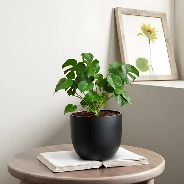 Avani_5D_Black_Gold_Ceramic_Pots_For_Indoor_Plants,_Planters,Gamla,Outdoor,Balcony,Home,Round,Garden,_Office_Decor,Succulent(H_-_11_X_D_-_13_Cm)
