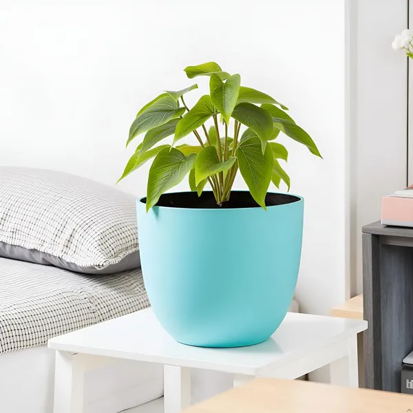 Avani_6D_Aqua_Ceramic_Pots_For_Indoor_Plants,_Planters,Gamla,Outdoor,Balcony,Home,Round,Garden,_Office_Decor,Succulent(H_-_13_X_D_-_15.5_Cm)