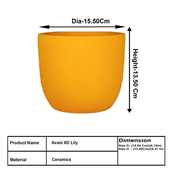 Avani_6D_Lily_Ceramic_Pots_For_Indoor_Plants,_Planters,Gamla,Outdoor,Balcony,Home,Round,Garden,_Office_Decor,Succulent(H_-_13_X_D_-_15.5_Cm)