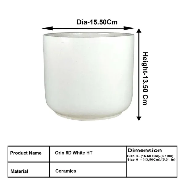 Orin_6D_White_Ht_Ceramic_Pots_For_Indoor_Plants,_Planters,Gamla,Outdoor,Balcony,Home,Round,Garden,_Office_Decor,Succulent(H_-_13.5_X_D_-_15.5_Cm)