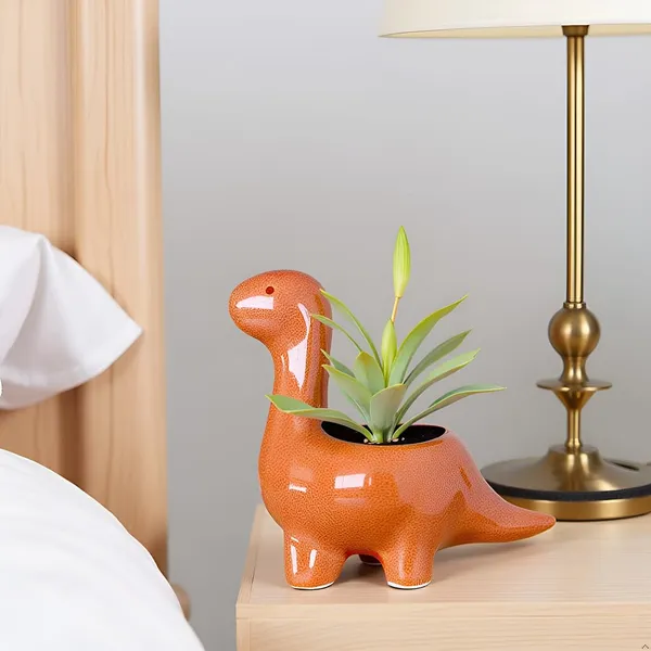 Dino_Terracotta_6_Ceramic_Pots_For_Indoor_Plants,_Planters,Gamla,Outdoor,Balcony,Home,Round,Garden,_Office_Decor,Succulent(L_-_14.5_X_W_-_7_X_H_-_12.5_Cm)