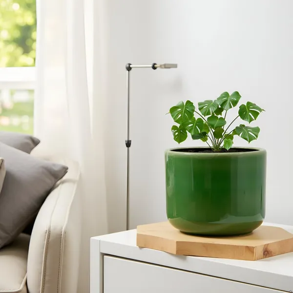 Orin_6D_Green_Ht5_Ceramic_Pots_For_Indoor_Plants,_Planters,Gamla,Outdoor,Balcony,Home,Round,Garden,_Office_Decor,Succulent(H_-_13.5_X_D_-_15.5_Cm)